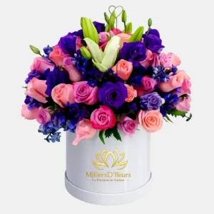 Exclusivo Arreglo Floral en Caja Blanca Premium