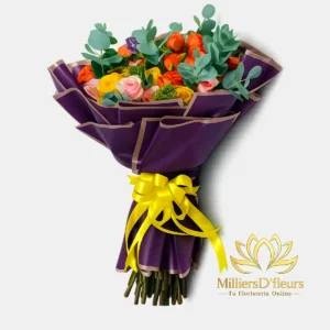 Bouquet de flores naranja y amarillo